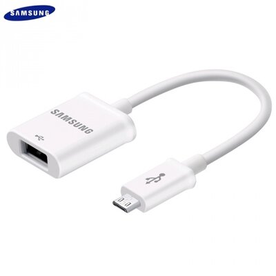 Samsung EPL-AU10WEG Adapter kábel (USB / pendrive csatlakoztatás, OTG) FEHÉR [Samsung Galaxy Ace 3 LTE (GT-S7275), Samsung Galaxy Express (GT-I8730), Samsung Galaxy Grand (GT-I9080)]