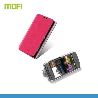 Mofi MOFI RUI Telefontok álló, bőr (FLIP, oldalra nyíló, asztali tartó funkció) Rózsaszín [Sony Xperia Z1 Compact (D5503)]