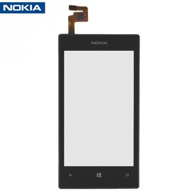 Nokia 00809L1 Plexi ablak, érintőpanellel FEKETE [Nokia Lumia 520]