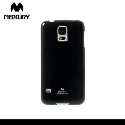 Mercury Goospery hátlapvédő telefontok gumi / szilikon (csillámporos) Fekete [Samsung Galaxy S5 (SM-G900)]
