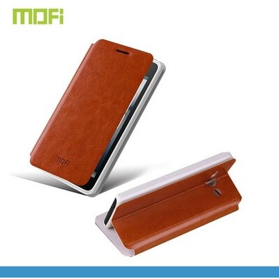 Mofi MOFI RUI Telefontok álló, bőr hatású (flip, oldalra nyíló, asztali tartó funkció) Barna [Huawei Ascend Y530 (C8813)]