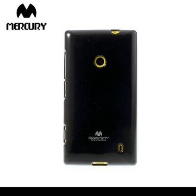Mercury Goospery hátlapvédő telefontok gumi / szilikon (csillámporos) fekete [Nokia Lumia 520]