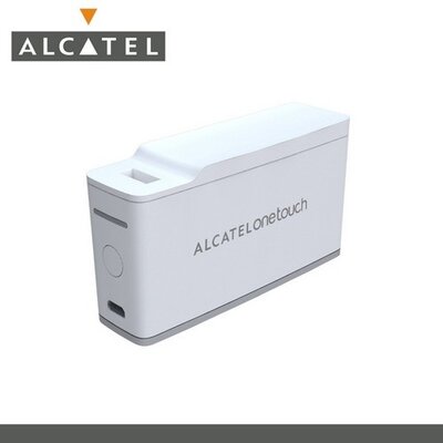 Alcatel PB60 / F-GCAA5200003C2-A1 Hordozható vésztöltő, powerbank (belső 5200 mAh Li-Ion akku, 5V / 1000mA, microUSB kábel) FEHÉR