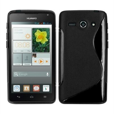 Hátlapvédő telefontok gumi / szilikon (S-line) Fekete [Huawei Ascend Y530 (C8813)]