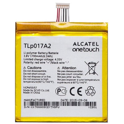 Alcatel CAC1700007C2 / TLP017A2 gyári akkumulátor 1700 mAh Li-Polymer - Alcatel Fire E (OT-6015X), Idol 2 mini (OT-6016