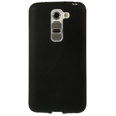 Hátlapvédő telefontok gumi / szilikon (matt, Fényes keret) Fekete [LG G2 mini (D620)]