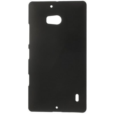 Műanyag hátlapvédő telefontok gumírozott fekete [Nokia Lumia 929, Lumia 930]
