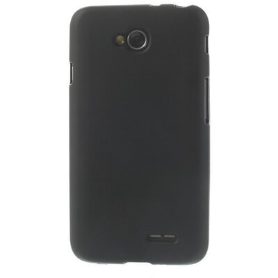 Hátlapvédő telefontok gumi / szilikon (matt, Fényes keret) Fekete [LG L65 (D280), L70 (D320N), L70 dual (D325)]