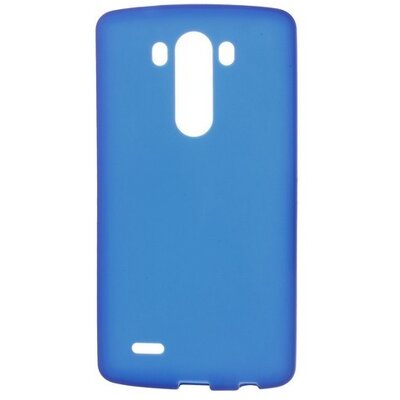 Hátlapvédő telefontok gumi / szilikon (matt, Fényes keret) Sötétkék [LG G3 (D850)]