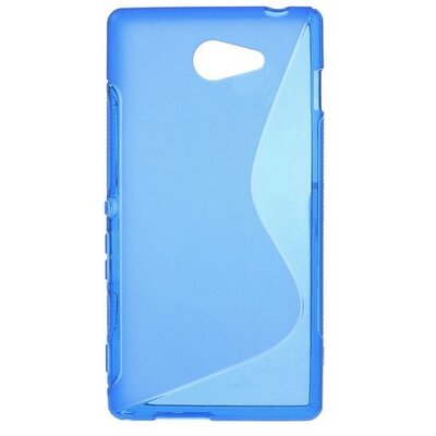 Hátlapvédő telefontok gumi / szilikon (S-line), Kék [Sony Xperia M2 (D2303)]