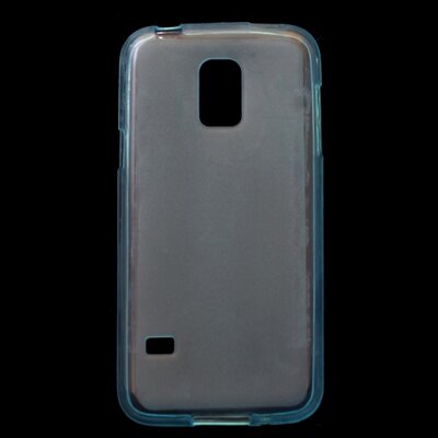 Hátlapvédő telefontok gumi / szilikon (matt, Fényes keret) Átlátszó, Kék [Samsung Galaxy S5 mini (SM-G800)]