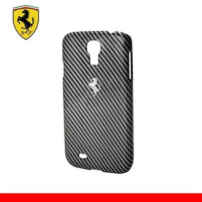 Cg mobile FEFCHCS4BL Ferrari műanyag hátlapvédő telefontok (karbon minta) fekete [Samsung Galaxy S4 (GT-I9500), Galaxy S4 (GT-I9505), Galaxy S4 VE (GT-I9515)]