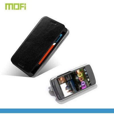 Mofi MOFI RUI Telefontok álló, bőr hatású (flip, oldalra nyíló, asztali tartó funkció) Fekete [HTC Desire 610]