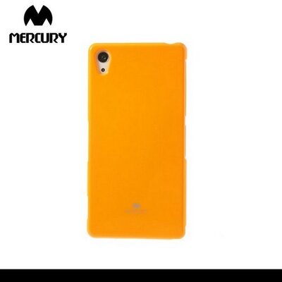 Mercury Goospery hátlapvédő telefontok gumi / szilikon (csillámporos) Narancssárga [Sony Xperia Z2 (D6503)]