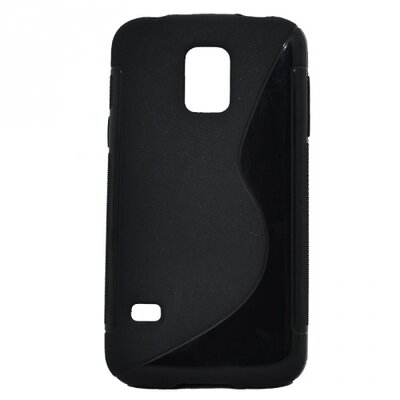 Hátlapvédő telefontok gumi / szilikon (S-line) Fekete [Samsung Galaxy S5 mini (SM-G800)]