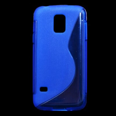 Hátlapvédő telefontok gumi / szilikon (S-line), Kék [Samsung Galaxy S5 mini (SM-G800)]