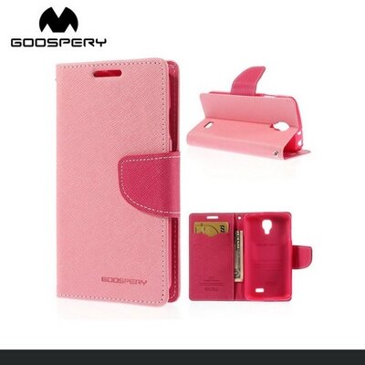 MERCURY Fancy Diary Telefontok álló, bőr hatású (flip, oldalra nyíló, bankkártya tartó, asztali tartó funkció) Rózsaszín [LG F70 (D315)]