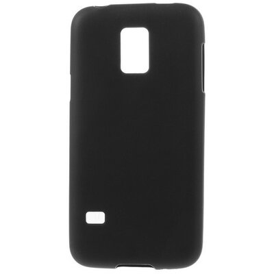 Hátlapvédő telefontok gumi / szilikon (matt, Fényes keret) Fekete [Samsung Galaxy S5 mini (SM-G800)]