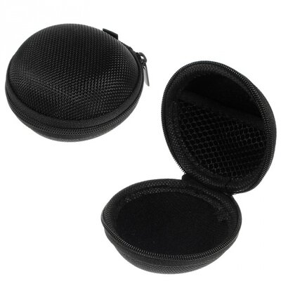 Tok textil, cipzáras (fülhallgató/headset, 80 x 30 mm) Fekete