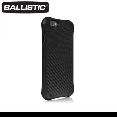 Ballistic UR1453-A71E BALLISTIC URBANITE műanyag hátlapvédő telefontok (gumi / szilikon belső, 180 cm-ig ütésálló, karbon minta) fekete [Apple iPhone 6 4.7", iPhone 6S