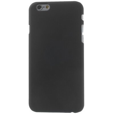 Műanyag hátlapvédő telefontok (gumírozott) Fekete [Apple iPhone 6 4.7, Apple iPhone 6S 4.7]