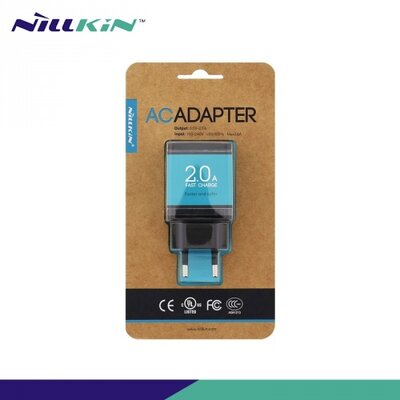 NILLKIN hálózati töltő USB aljzat (5V / 2000mA, kábel nélkül) FEKETE [Acer Liquid Z6 Plus, Alcatel 1 (OT-5033D), Alcatel 1T 10 WIFI (OT-8082), Alcatel 1T 7 WIFI (OT-8068), Alcatel 1X, Alcatel 2003]