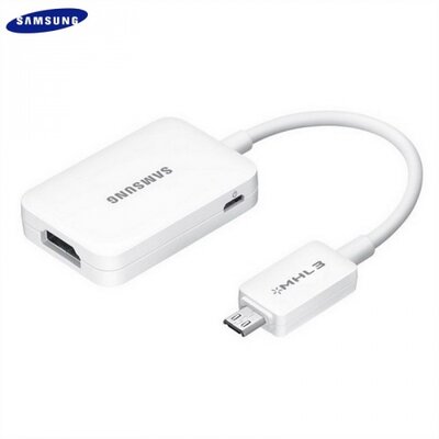 Samsung EE-HN910FWEG TV/HDMI adapter és töltő (11pin, 9 cm hosszú, MHL 3.0, 4K UHD) FEHÉR [Samsung Galaxy Note 3 Neo (SM-N7505), Galaxy Note 3. (SM-N9000), Ga