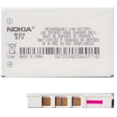 Nokia BLD-3 gyári akkumulátor 780 mAh Li-ion - Nokia 2100, Nokia 3200, Nokia 3300, Nokia 6220 (2004), Nokia 6610, Nokia 6610i, Nokia 7210, Nokia 7250