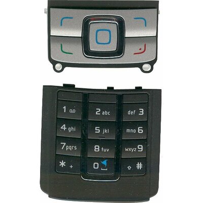 Készülék billentyűzet készlet (alsó és felső), fekete [Nokia 6280]