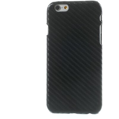 Műanyag hátlapvédő telefontok (karbon minta) Fekete [Apple iPhone 6 4.7", iPhone 6S 4.7"]