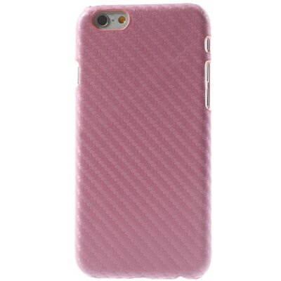 Műanyag hátlapvédő telefontok (karbon minta) Rózsaszín [Apple iPhone 6 4.7", iPhone 6S 4.7"]