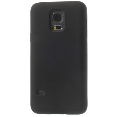 Hátlapvédő telefontok gumi / szilikon Fekete [Samsung Galaxy S5 mini (SM-G800)]