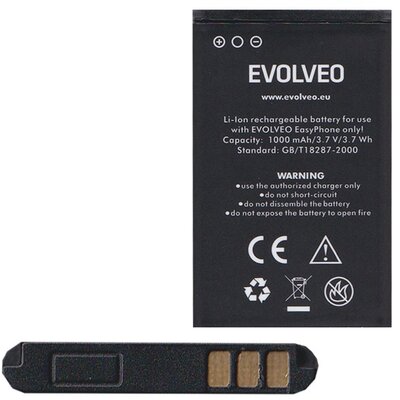 Evolveo gyári akkumulátor 1000 mAh Li-ion - CSAK Evolveo EP-500 Easy Phone-hoz!
