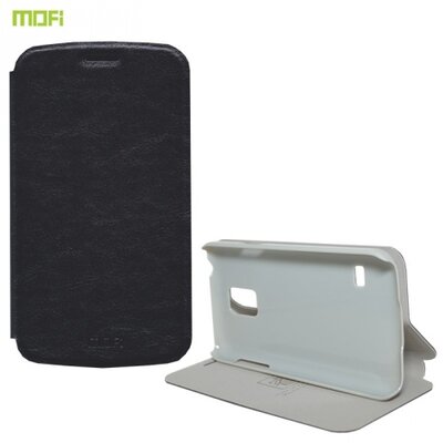 Mofi MOFI RUI Telefontok álló, bőr hatású (flip, oldalra nyíló, asztali tartó funkció) Fekete [Samsung Galaxy S5 mini (SM-G800)]