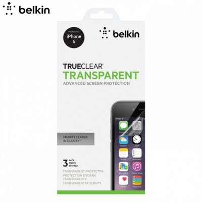Belkin F8W526BT3 BELKIN Kijelzővédő fólia (3 db-os, teljesen átlátszó) víztiszta átlátszó [Apple iPhone 6 4.7, Apple iPhone 6S 4.7]
