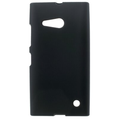 Hátlapvédő telefontok gumi / szilikon (matt, Fényes keret) Fekete [Nokia Lumia 730, Lumia 735]