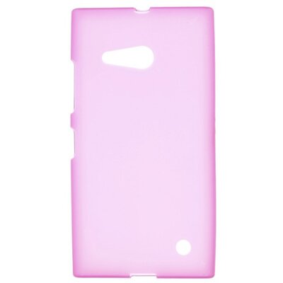 Hátlapvédő telefontok gumi / szilikon (matt, Fényes keret) Rózsaszín [Nokia Lumia 730, Lumia 735]