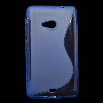 Hátlapvédő telefontok gumi / szilikon (S-line), Kék [Microsoft Lumia 535]