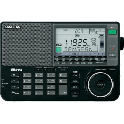 Sangean ATS-909 X világveő hordozható rádió KW, MW, LW, UKW fekete színben