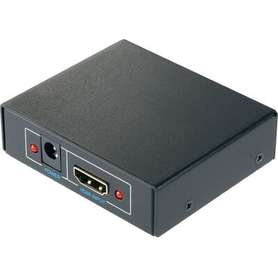 2 portos HDMI splitter HD képes 1920 x 1080 pixel, fekete, SpeaKa Professional 4016138822212