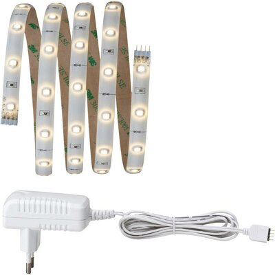 LED csík készlet, 1,5 m, melegfehér, 4,8W, 230/12V, 15VA, fehér, műanyag, Paulmann