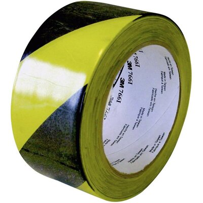 PVC jelölő ragasztószalag (H x Sz) 33 m x 50 mm, fekete, sárga PVC 766i 3M, tartalom: 1 tekercs