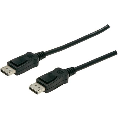 DisplayPort csatlakozókábel [1x DisplayPort dugó - 1x DisplayPort dugó] 10 m fekete, Digitus