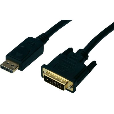 DisplayPort / DVI csatlakozókábel [1x DisplayPort dugó - 1x DVI dugó] 1,8 m fekete, Digitus