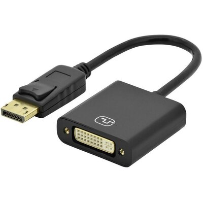 DisplayPort / DVI adapter [1x DisplayPort dugó - 1x DVI alj 24+5 pól.] fekete, Digitus AK-340401-001-S