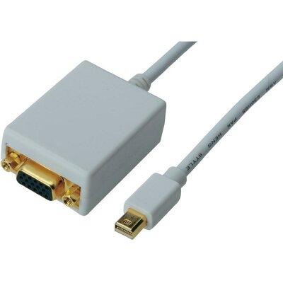 Mini DisplayPort / DVI adapter [1x DisplayPort dugó - 1x VGA alj] fehér, Digitus