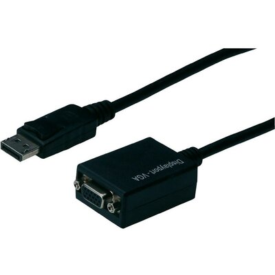 DisplayPort / DVI adapter [1x DisplayPort dugó - 1x VGA alj] fekete, Digitus