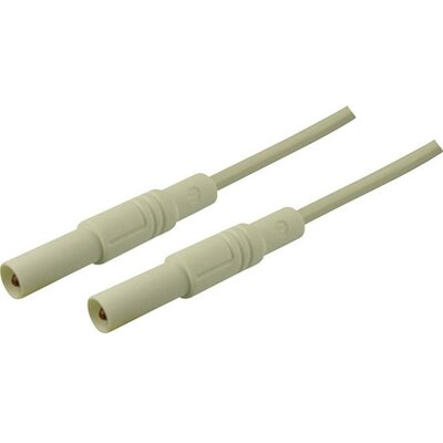 Mérőzsinór, szigetelt mérővezeték 2db 4mm-es toldható banándugóval 2,5 mm² PVC, 2 m fehér SKS Hirschmann MLS GG 200/2,5