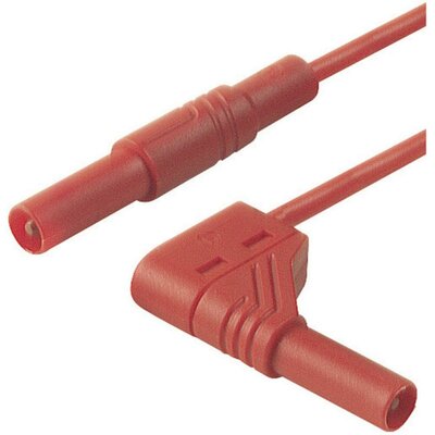 Mérőzsinór, szigetelt mérővezeték 2db 4mm-es banándugóval 2,5 mm² PVC, 2 m piros SKS Hirschmann MLS WG 200/2,5