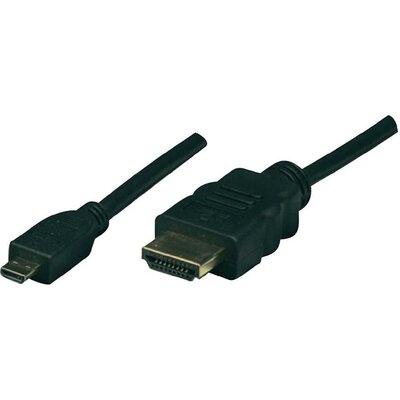 HDMI kábel [1x HDMI dugó 1x HDMI dugó D mikro] 2 m fekete 756589